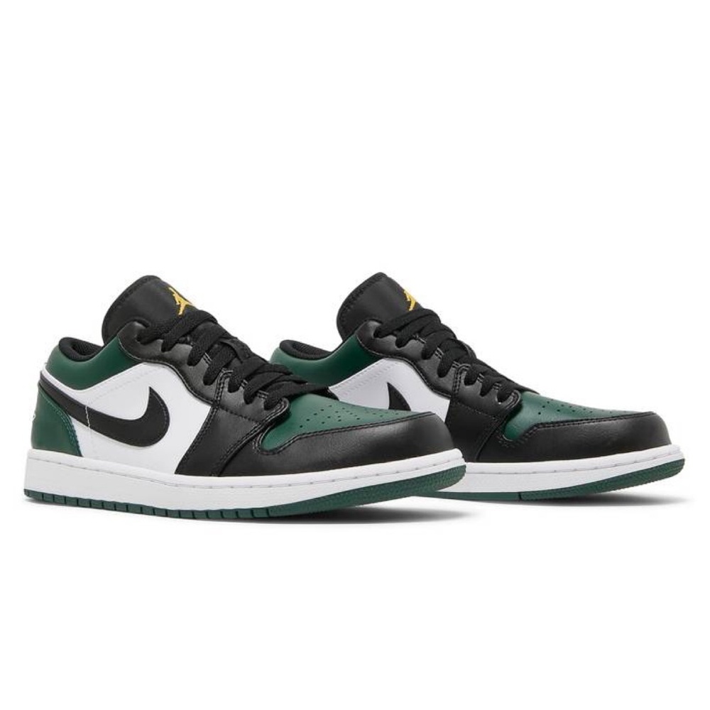 Jordan Low Top Sneakers Black White Green